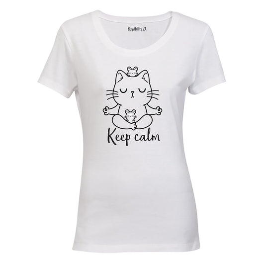 Keep Calm - Cat - Ladies - T-Shirt