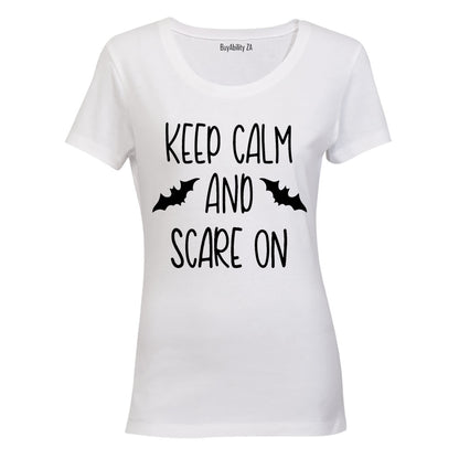 Keep Calm and Scare On - Halloween - Ladies - T-Shirt