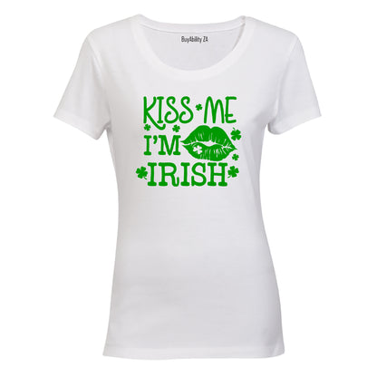 Kiss Me - Irish St. Patricks Day - Ladies - T-Shirt