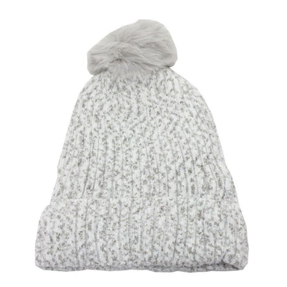 Light Grey Pompom Beanie