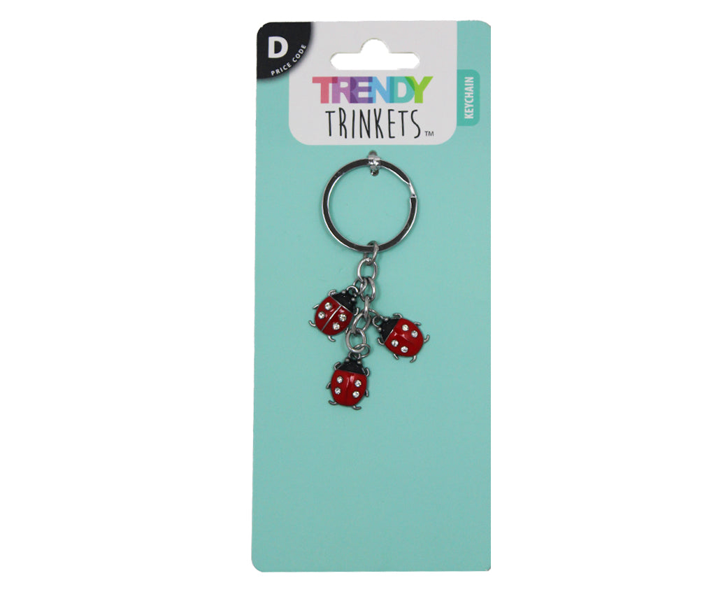Sparkling Lady Bugs - Key Ring