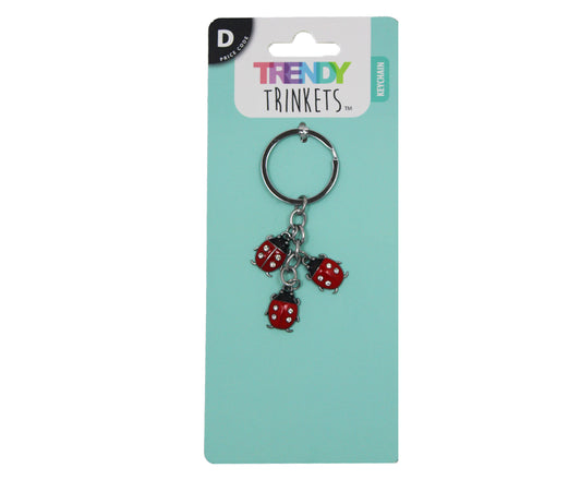 Sparkling Lady Bugs - Key Ring