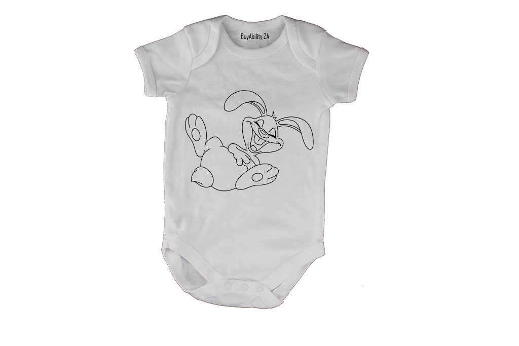 Laughing Easter Bunny - Baby Grow