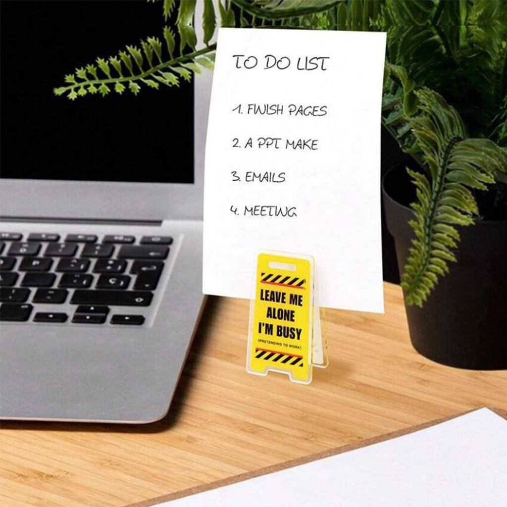 Novelty Mini "Leave Me Alone" Desktop Sign