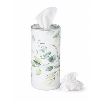 Botanical Design Decorative Cylinder Facial Tissues - BuyAbility