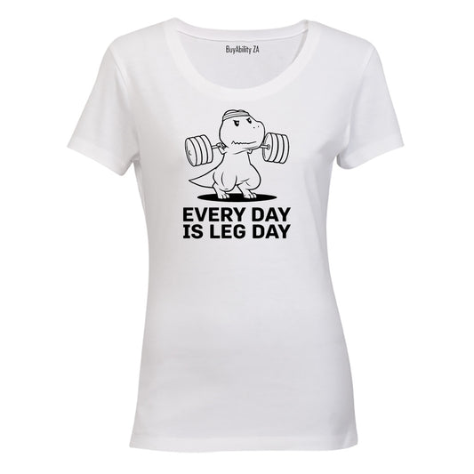 Leg Day Dinosaur - Ladies - T-Shirt - BuyAbility South Africa