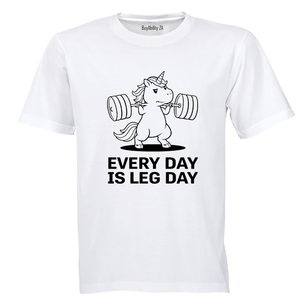 Leg Day Unicorn - Adults - T-Shirt