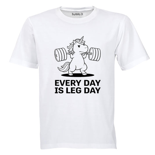 Leg Day Unicorn - Adults - T-Shirt - BuyAbility