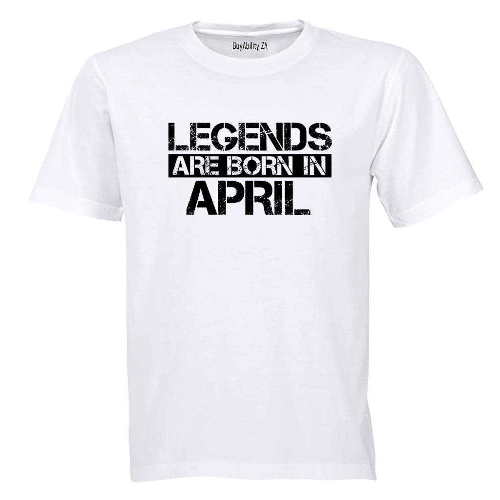Legends Are Born in APRIL - Kids T-Shirt - BuyAbility South Africa