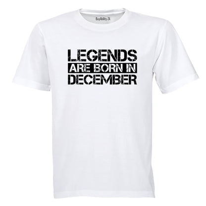 Legends Are Born in DECEMBER - Kids T-Shirt - BuyAbility South Africa