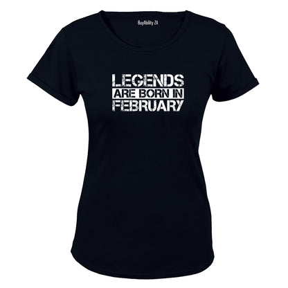 Legends Are Born in FEBRUARY - Ladies - T-Shirt - BuyAbility South Africa