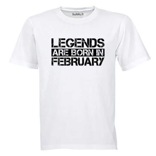 Legends Are Born in FEBRUARY - Kids T-Shirt - BuyAbility South Africa