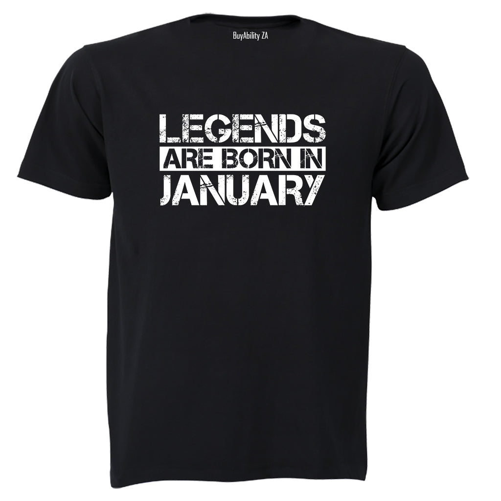 Legends Are Born in JANUARY - Kids T-Shirt - BuyAbility South Africa