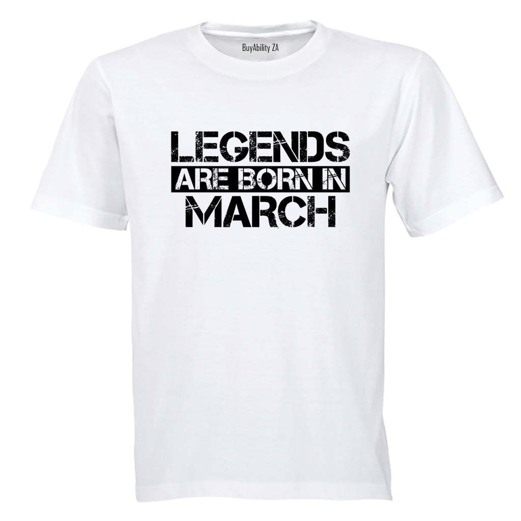 Legends Are Born in MARCH - Kids T-Shirt - BuyAbility South Africa