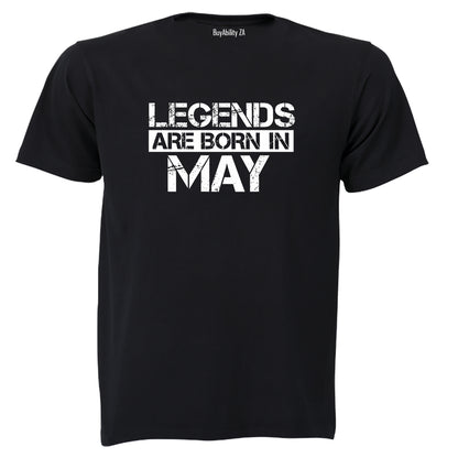 Legends Are Born in MAY - Adults - T-Shirt - BuyAbility South Africa