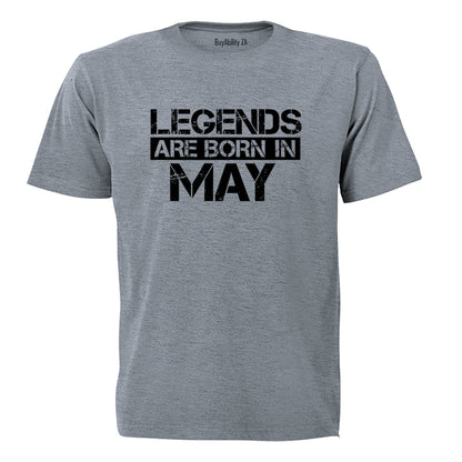Legends Are Born in MAY - Adults - T-Shirt - BuyAbility South Africa