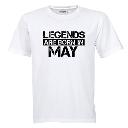 Legends Are Born in MAY - Adults - T-Shirt - BuyAbility South Africa