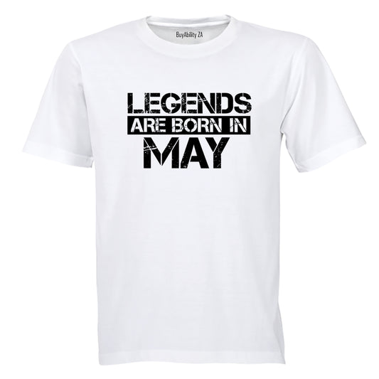 Legends Are Born in MAY - Adults - T-Shirt - BuyAbility South Africa
