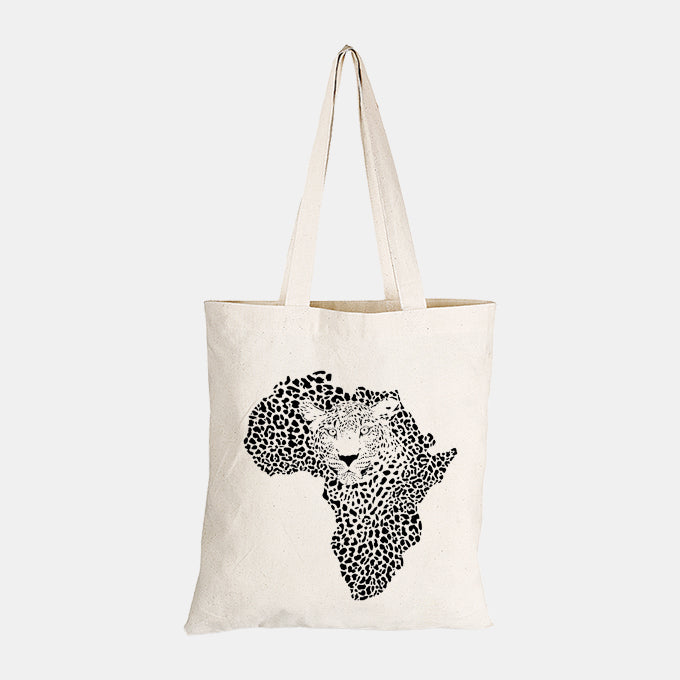 Leopard - Africa - Eco-Cotton Natural Fibre Bag