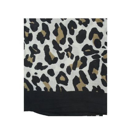 Leopard Print - Brown & Black Scarf