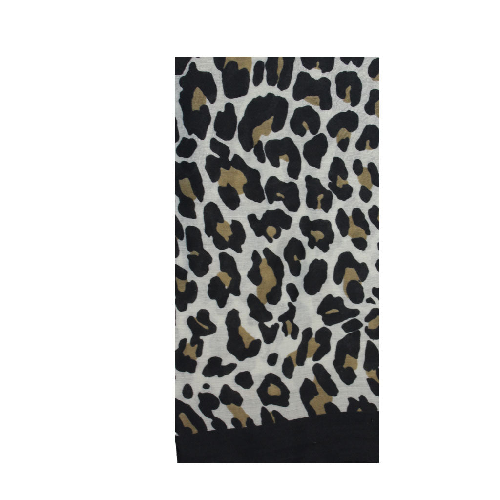 Leopard Print - Brown & Black Scarf