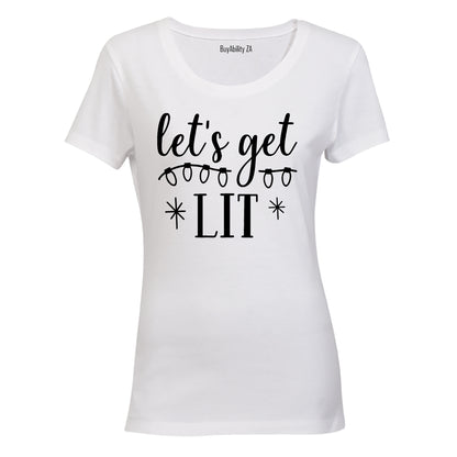 Let's Get Lit - Christmas Lights - Ladies - T-Shirt