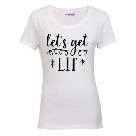 Let's Get Lit - Christmas Lights - Ladies - T-Shirt