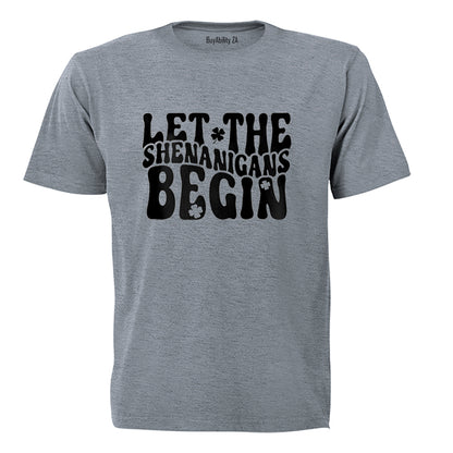 Let The Shenanigans Begin - St. Patricks Day - Adults - T-Shirt