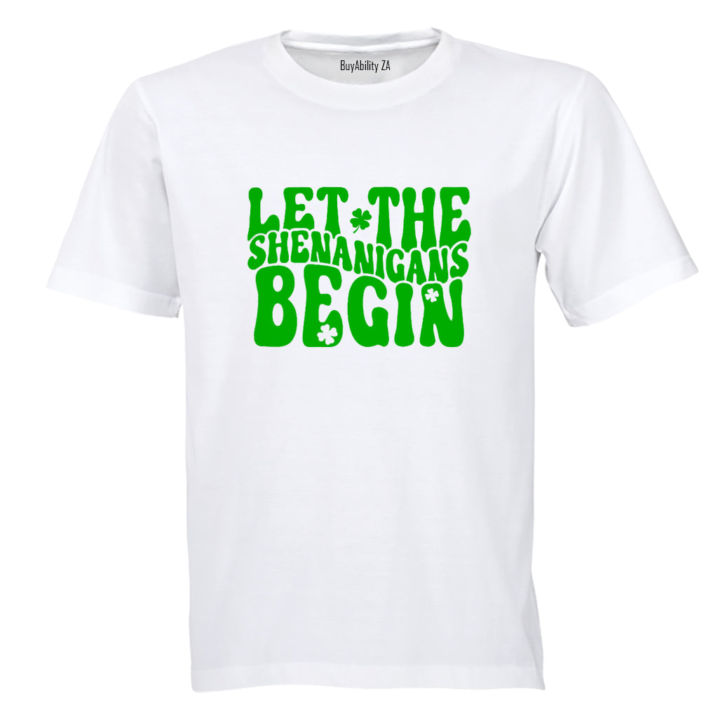 Let The Shenanigans Begin - St. Patricks Day - Adults - T-Shirt