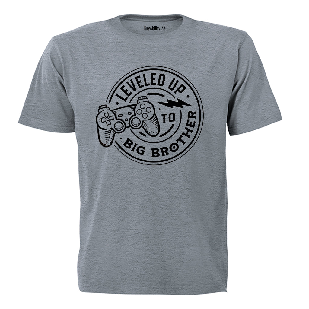 Leveled Up To Big Brother - Gamer - Kids T-Shirt - BuyAbility South Africa