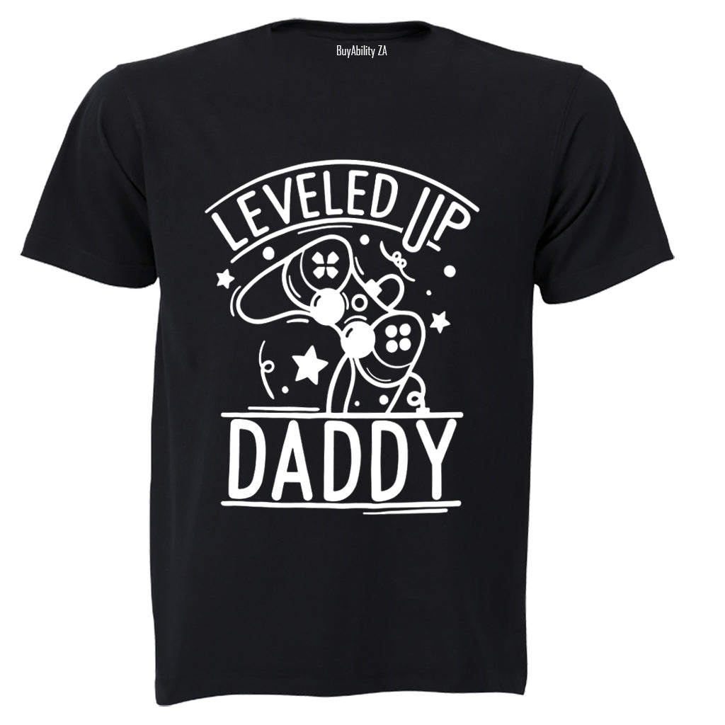 Leveled Up To Daddy - Gamer - Adults - T-Shirt