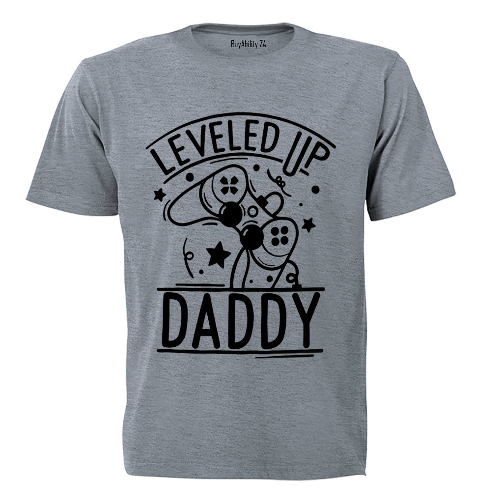 Leveled Up To Daddy - Gamer - Adults - T-Shirt