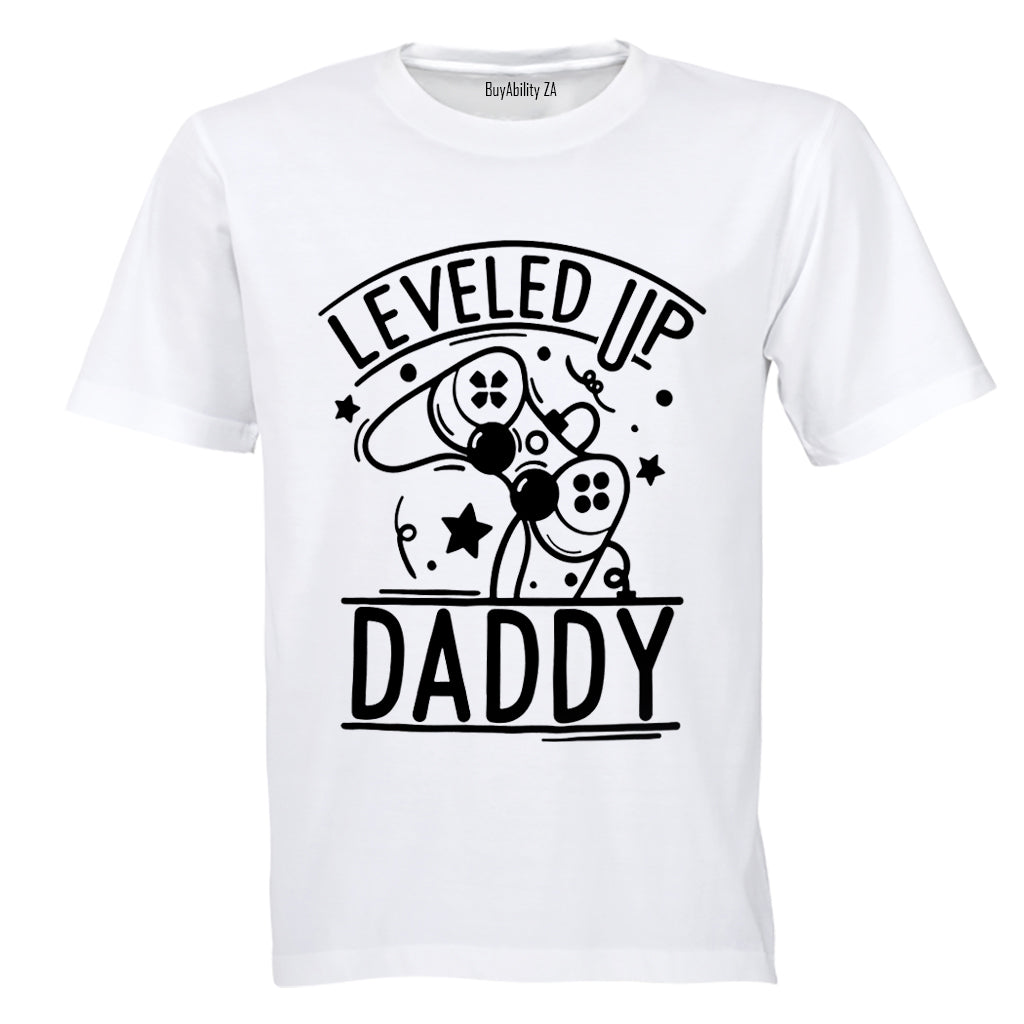 Leveled Up To Daddy - Gamer - Adults - T-Shirt
