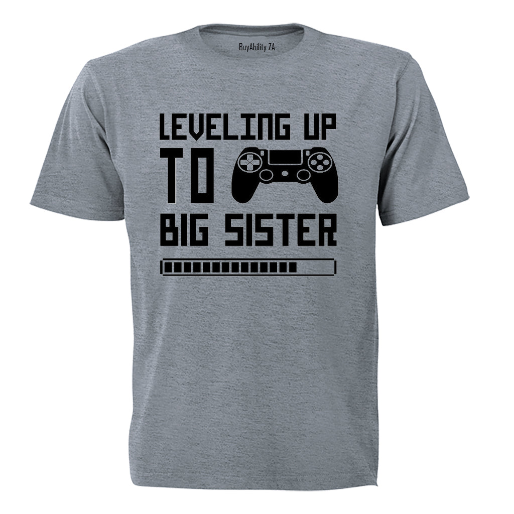 Leveling Up To Big Sister - Kids T-Shirt - BuyAbility South Africa