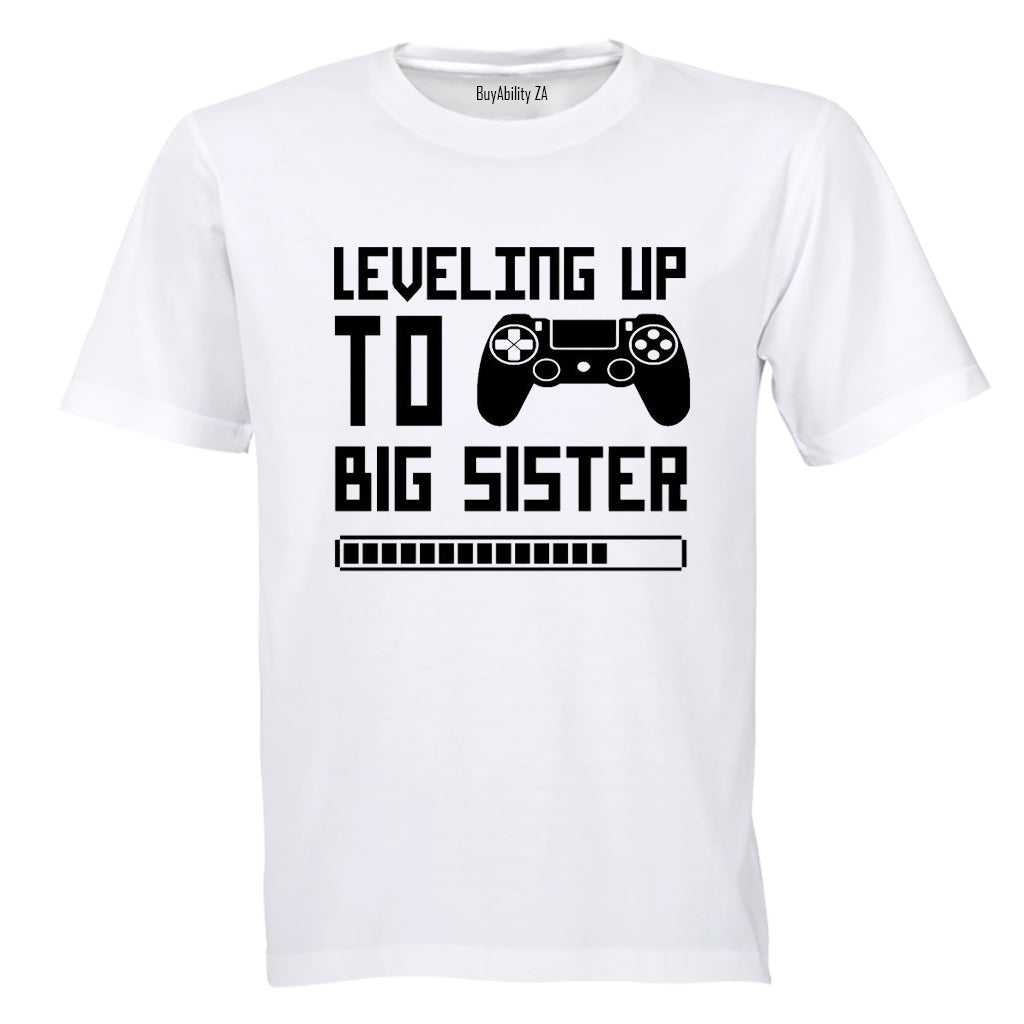Leveling Up To Big Sister - Kids T-Shirt - BuyAbility South Africa