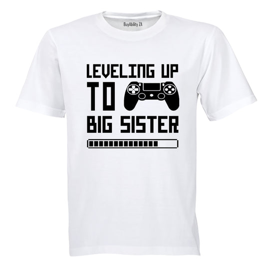 Leveling Up To Big Sister - Kids T-Shirt - BuyAbility South Africa