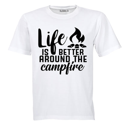 Life is Better Around a Camp Fire - Kids T-Shirt