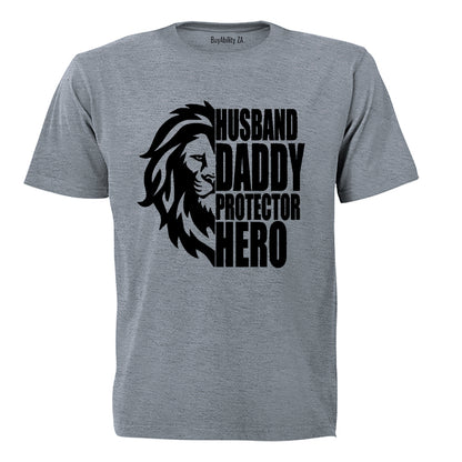 Lion - Husband. Daddy - Adults - T-Shirt
