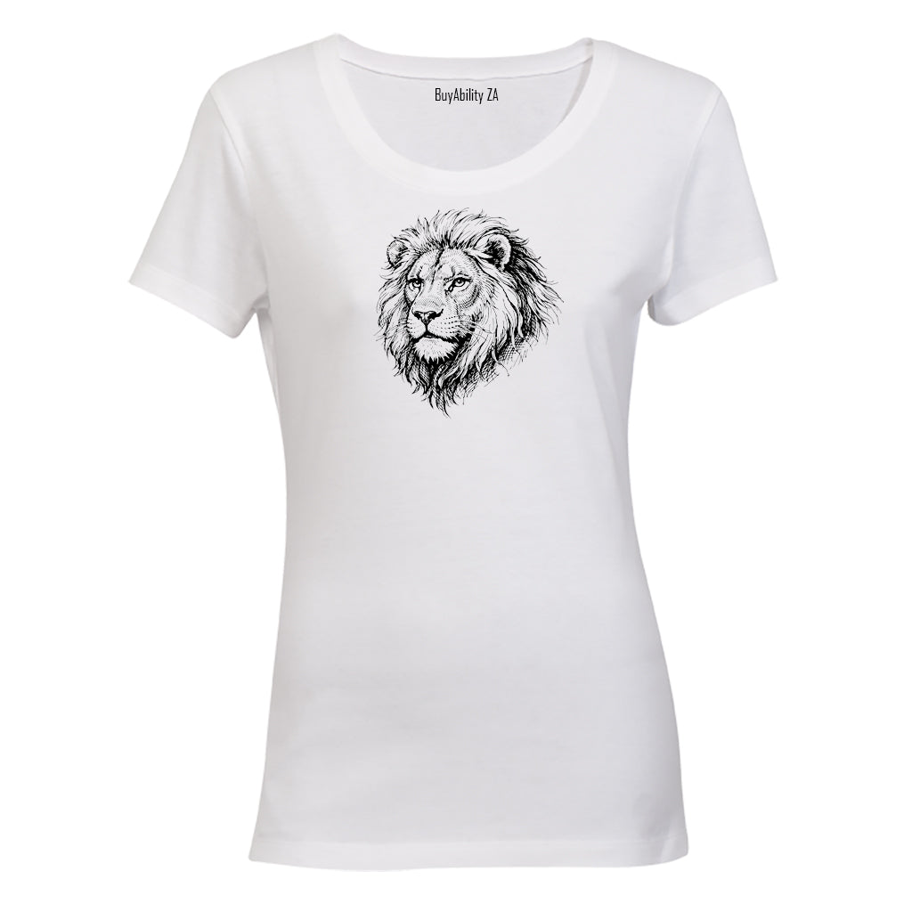 Lion Sketch - Ladies - T-Shirt - BuyAbility South Africa