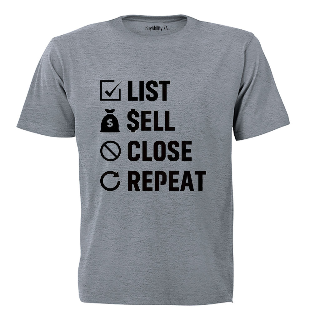List. Sell - Estate Agent - Adults - T-Shirt