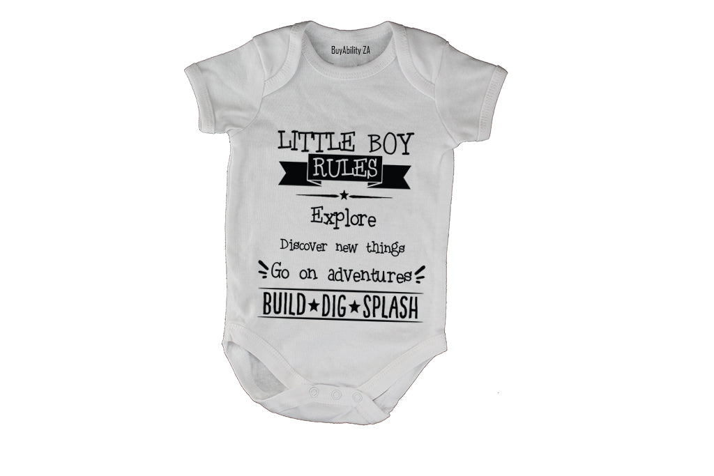 Little Boy Rules! - Baby Grow