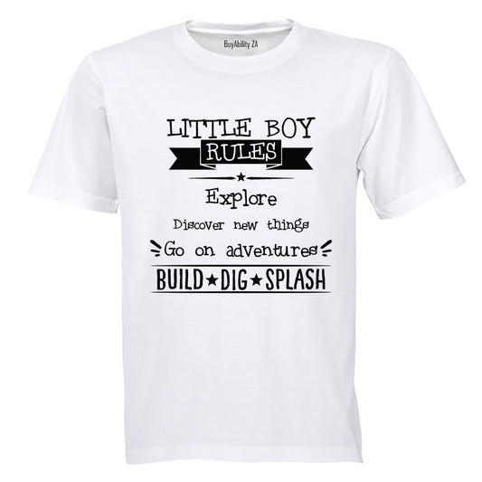 Little Boy Rules! - Kids T-Shirt
