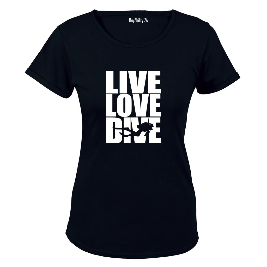 Live. Love. Dive - Ladies - T-Shirt