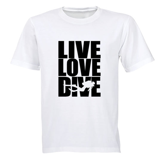Live. Love. Dive - Adults - T-Shirt - BuyAbility South Africa