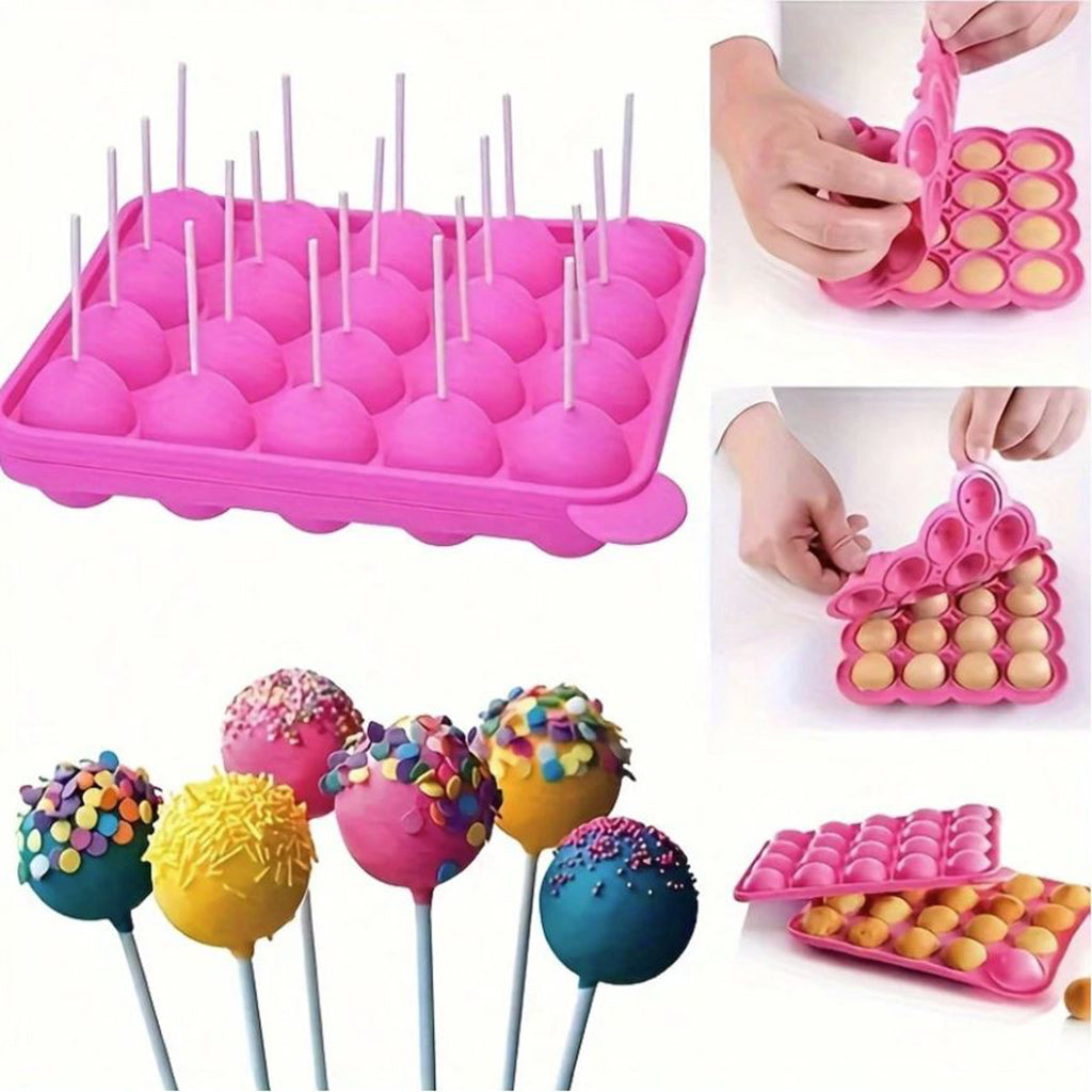 Silicone Cake Pop Mould Set with Sticks - BuyAbility