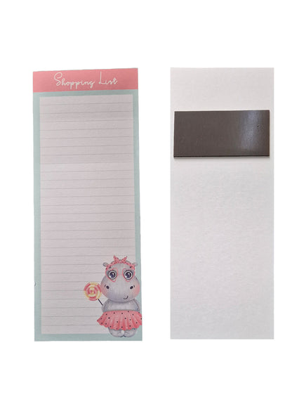 Lollipop Hippo - Magnetic Novelty Shopping List Pad