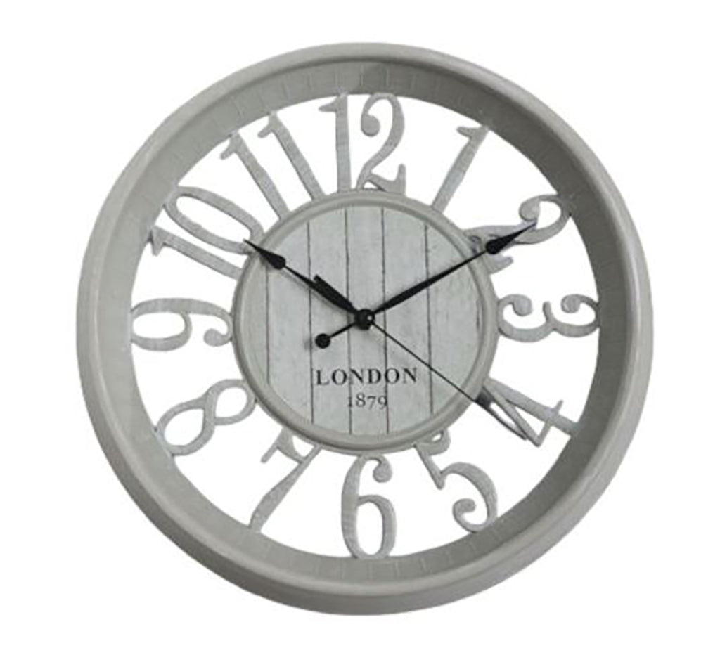 Large White Wall Clock - London 1879