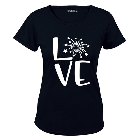 Love - Fireworks Design - Valentine Inspired - Ladies - T-Shirt