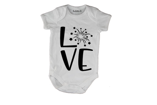 Love - Fireworks Design - Valentine - Baby Grow