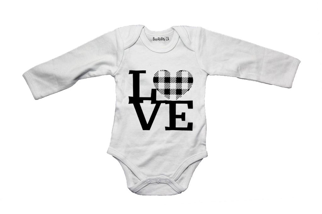 Love - Plaid Heart - Valentine - Baby Grow